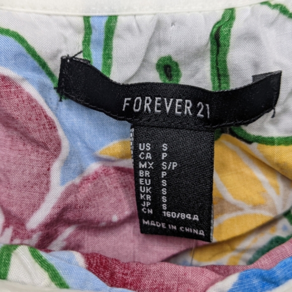 NWT Forever 21 Floral Cold Shoulder Crop Top 🌺 - Picture 10 of 14